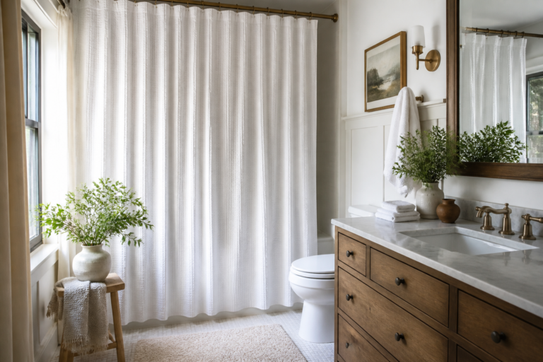 Guest Bathroom Shower Curtain Ideas That Make the Whole Room Feel Better featured image