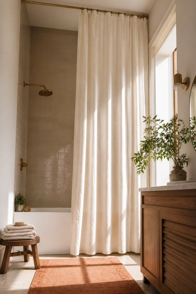 1. Hang the Curtain Higher Than the Standard Rod Placement