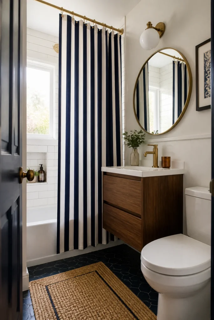 6. Use Vertical Stripes to Stretch the Room