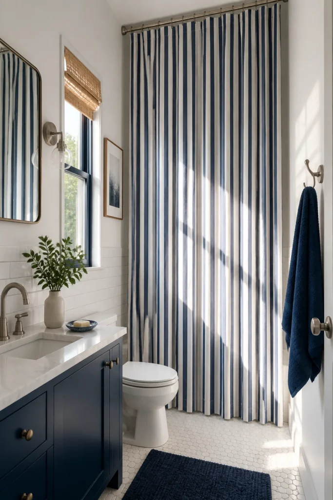 4. Try Vertical Stripes to Stretch the Wall