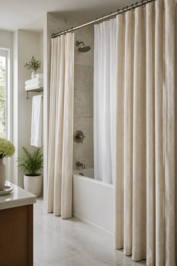 8. Create a Hotel Look With a Double Curtain Setup