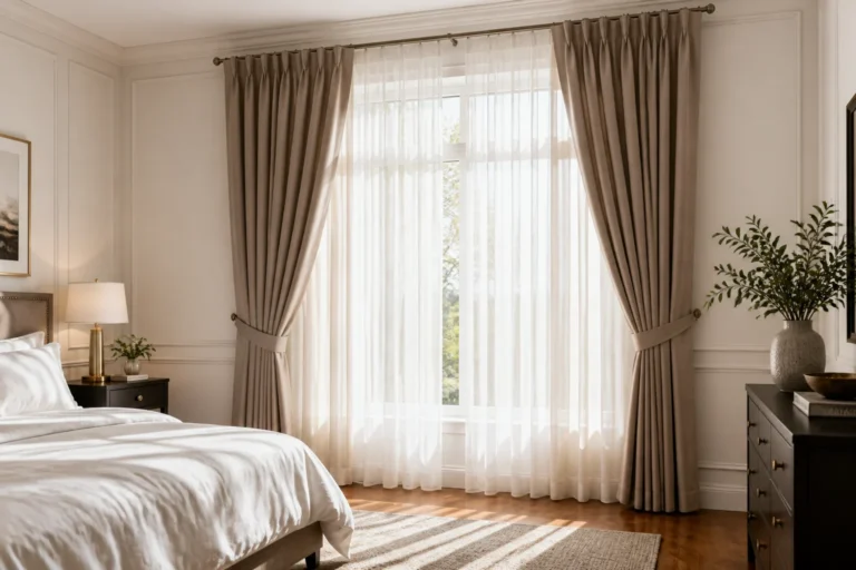 15 Layered Bedroom Curtain Ideas for a Soft Elegant Look featured image