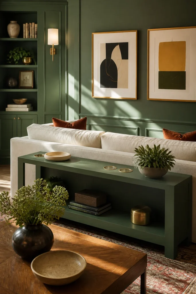 9. Painted Console That Blends With the Wall