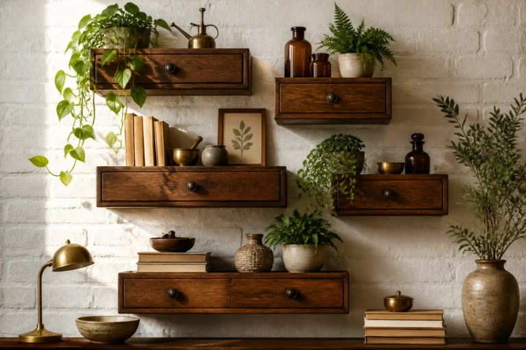 9 Rustic Drawer Wall Shelf Ideas for Vintage Wall Decor featured image