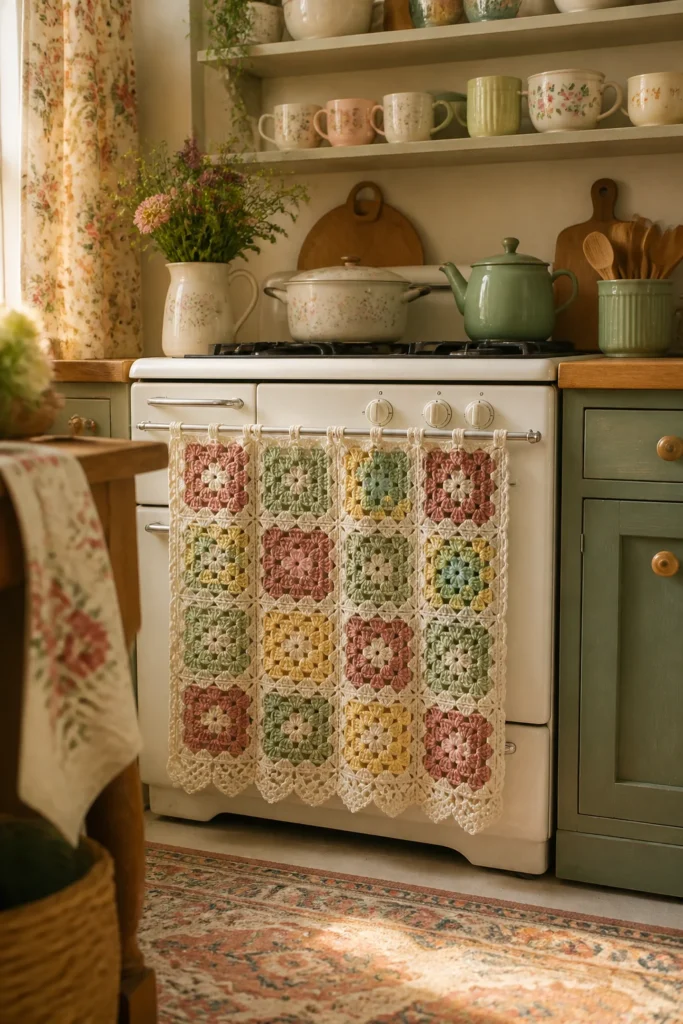 11. Granny Square Oven Curtain