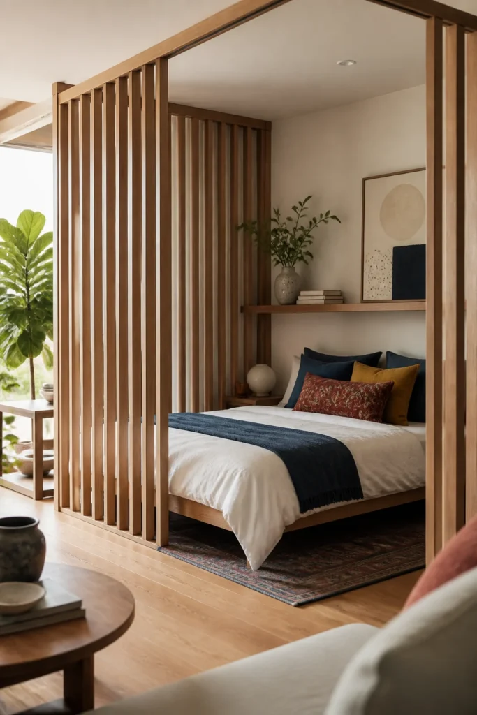 1. Frame the Bed Without Closing Off the Room