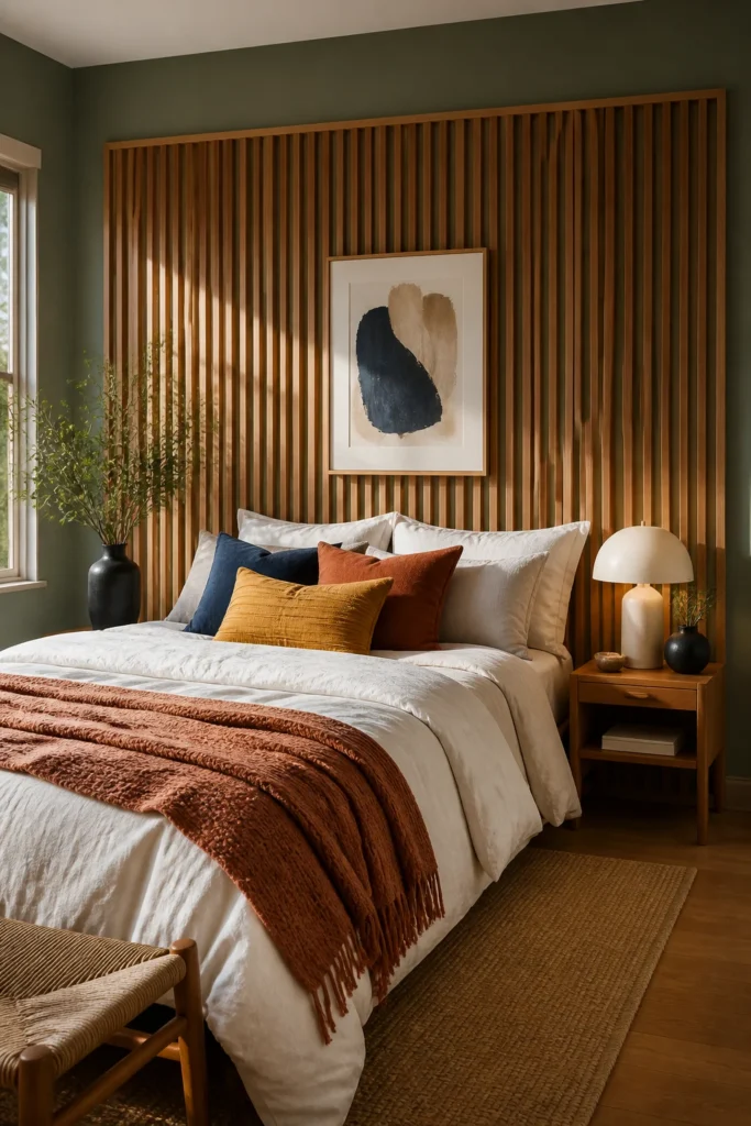 4. Turn the Divider Into a Headboard Moment