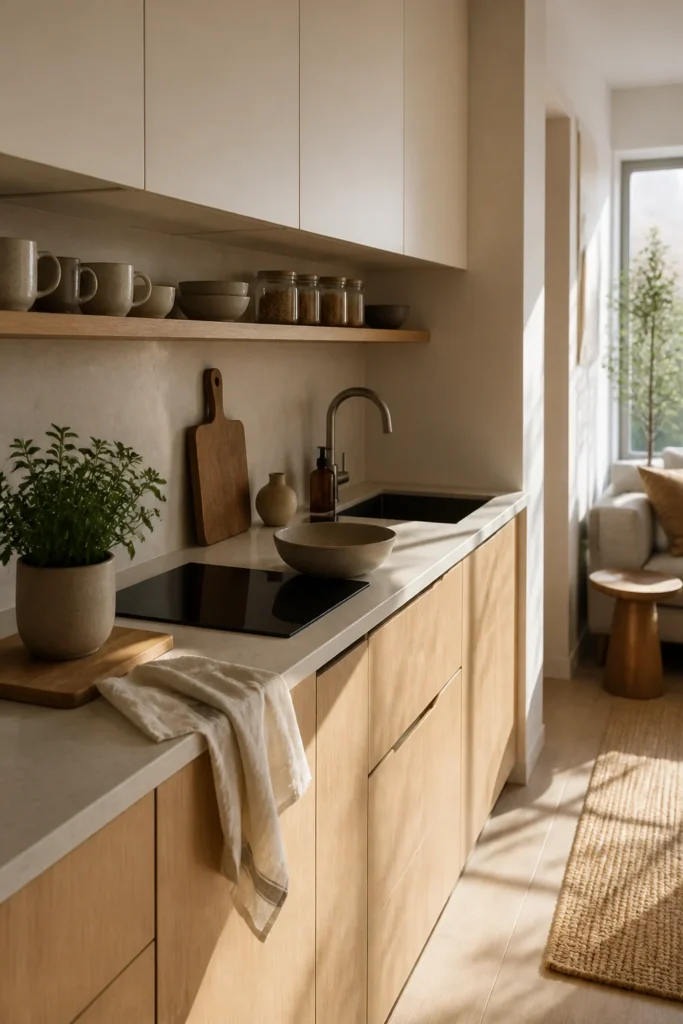 4. Keep the Kitchen Compact and Linear