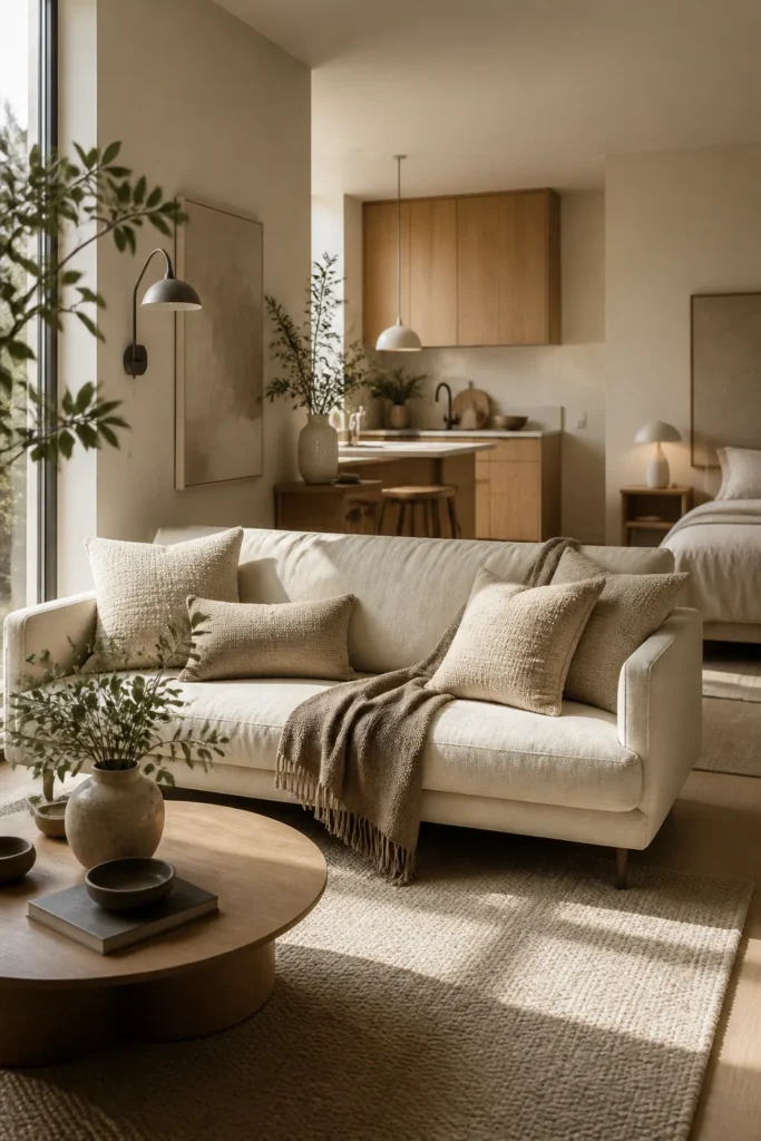 6. Use a Low Sofa to Keep the Room Open