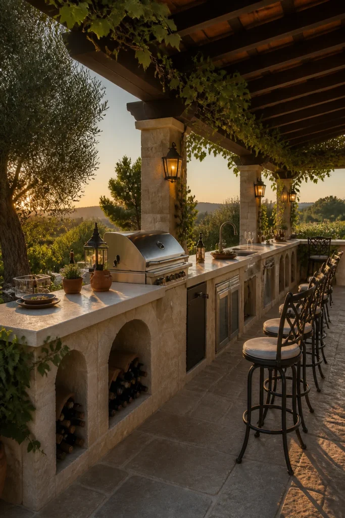 7. Make a Luxury Vineyard Patio Kitchen