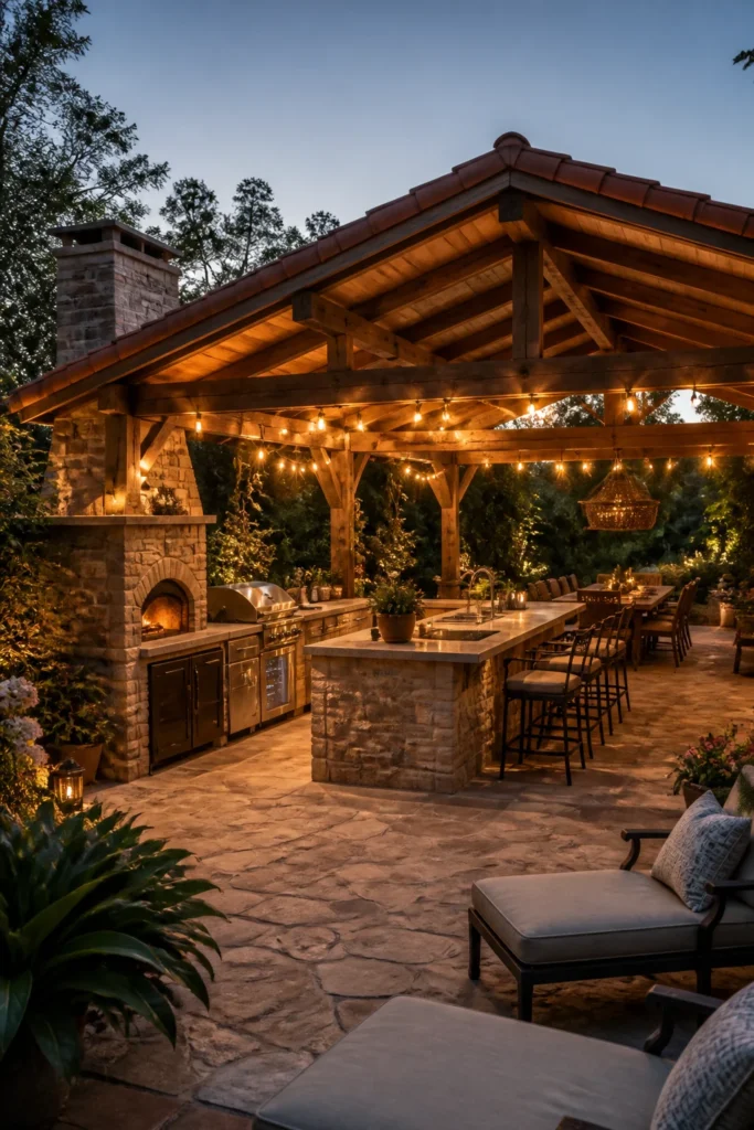 10. Plan a Rustic Entertaining Pavilion