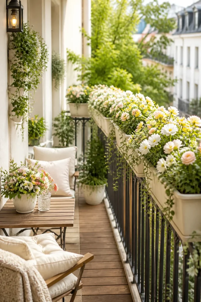 6. Line the Space With Window Boxes