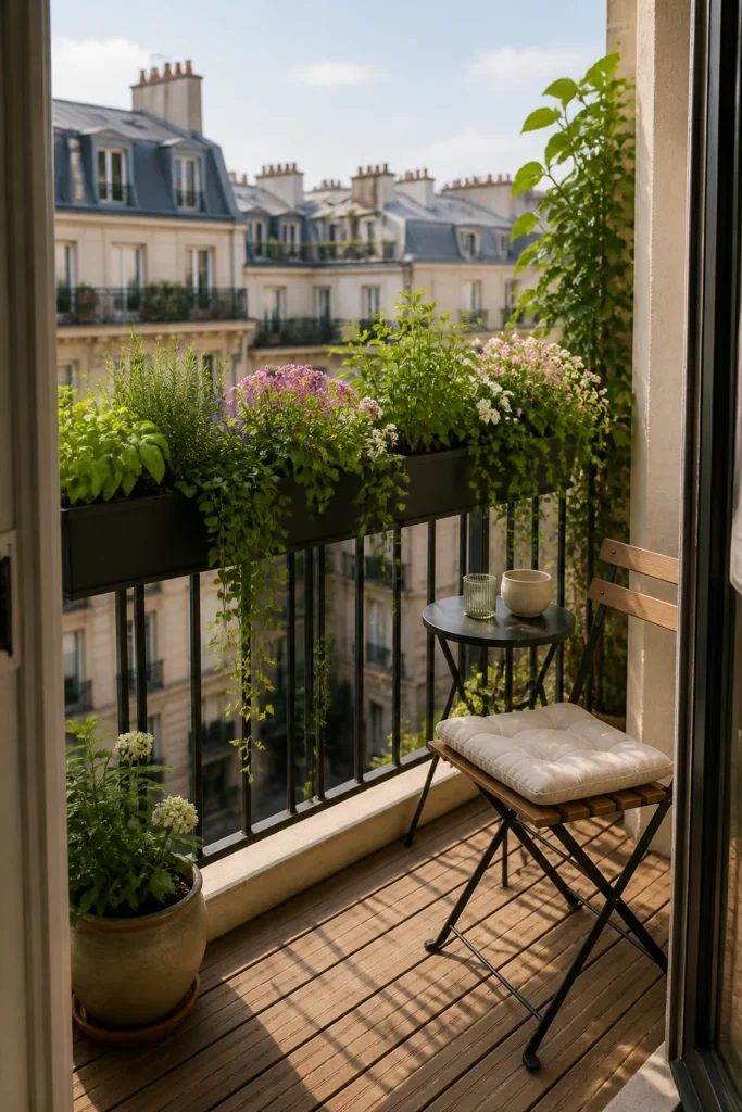 3. Use Railing Planters When Floor Space Is Tight