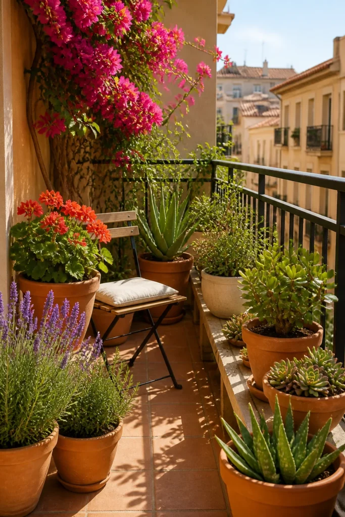 5. Choose Sunny Balcony Plants That Can Handle Heat