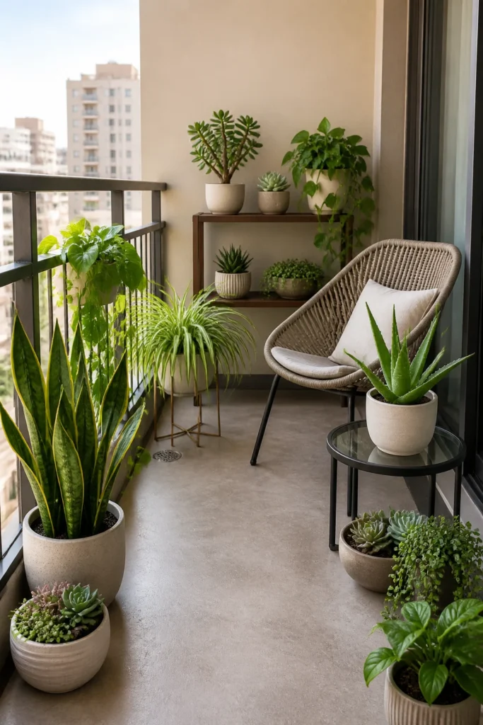 Low-Maintenance Green Balcony
