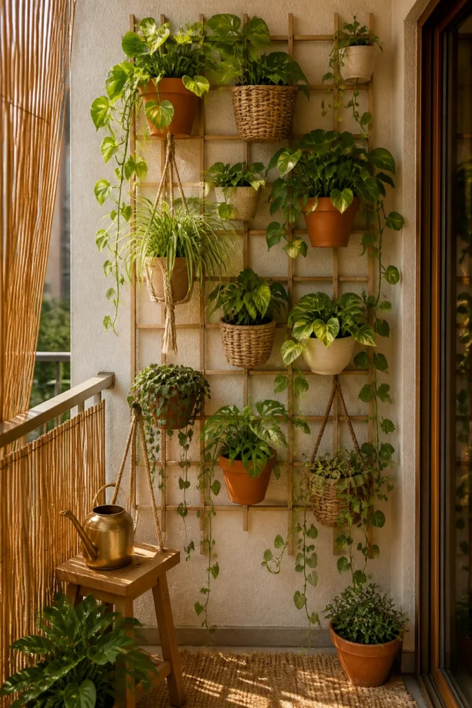 1. Create a Plant Wall With Hanging Planters