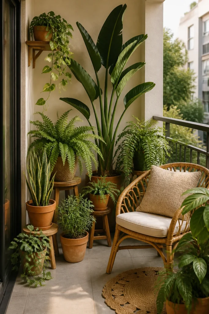 4. Build a Corner Jungle With Mixed Plant Heights