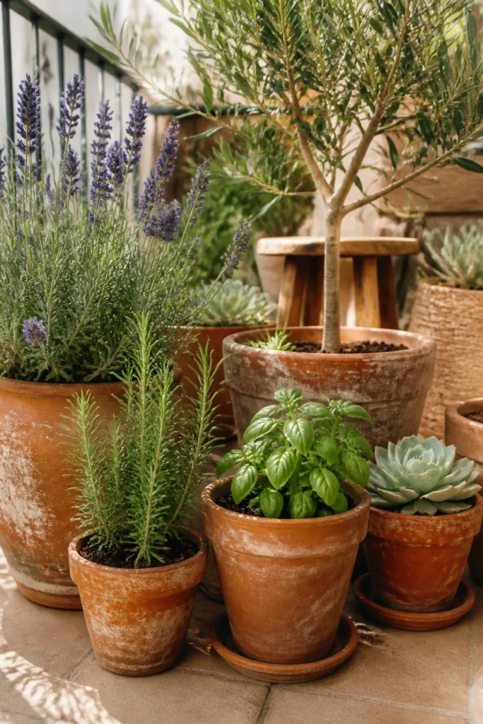 6. Choose Terracotta Pots for an Earthy Look