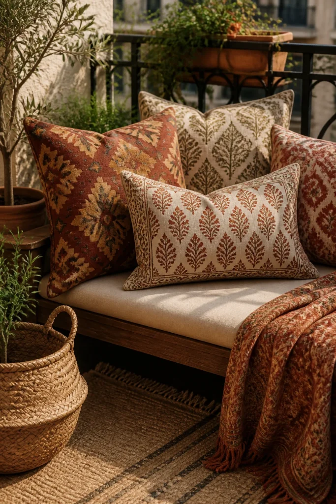 13. Add Pattern With Pillows and Throws