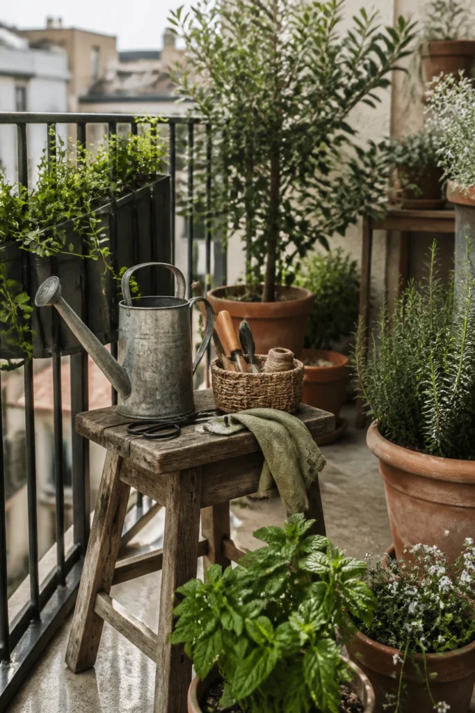 14. Use a Small Watering Station as Décor