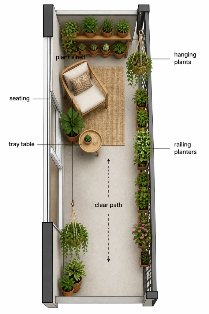 How to Arrange Plants on a Small Bohemian Balcony