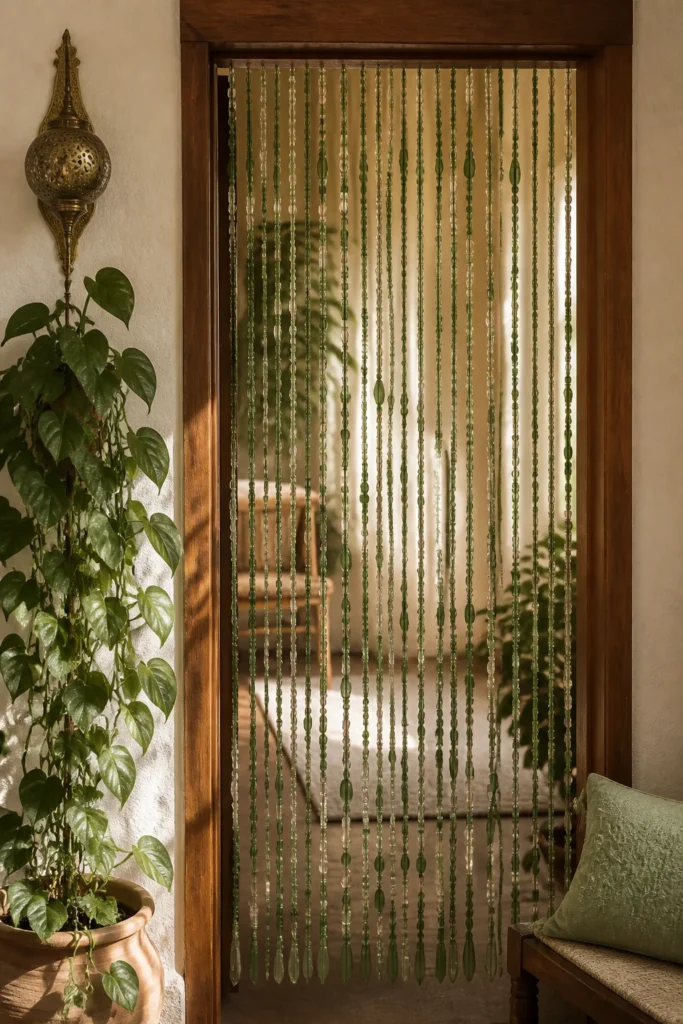 Colored Glass Bead Curtains