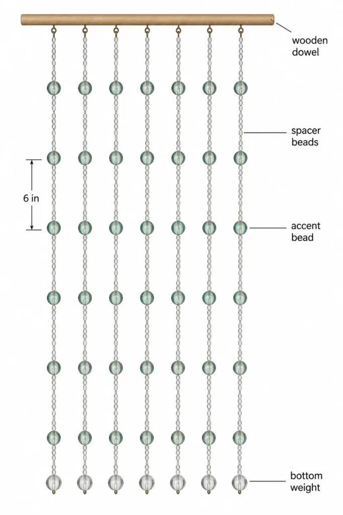 Simple DIY Bead Curtain Pattern