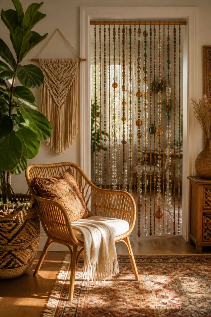 Boho Glass Bead Curtain