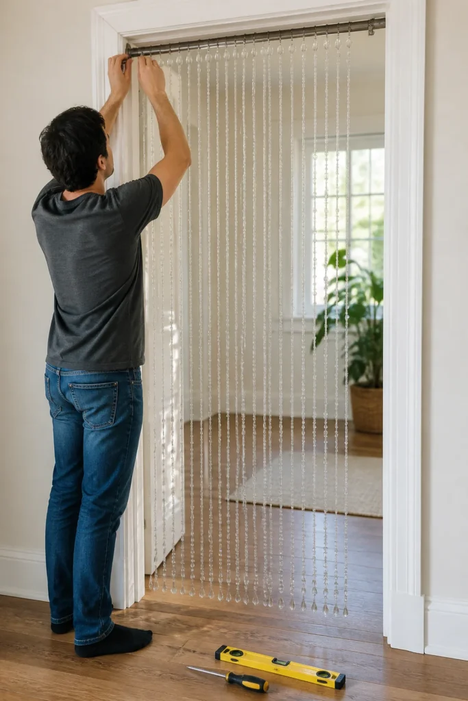 How to Hang a Glass Bead Curtain Properly