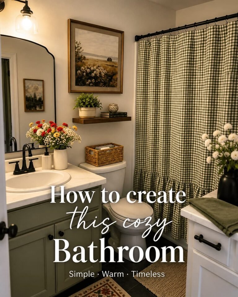 How to Create a Cozy Farmhouse Bathroom That Feels Warm and Timeless