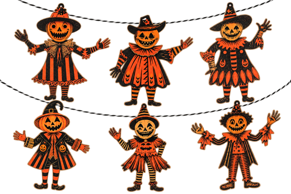 Vintage Halloween Garland PNG