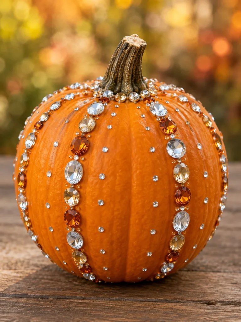 1. Classic Rhinestone Pumpkin