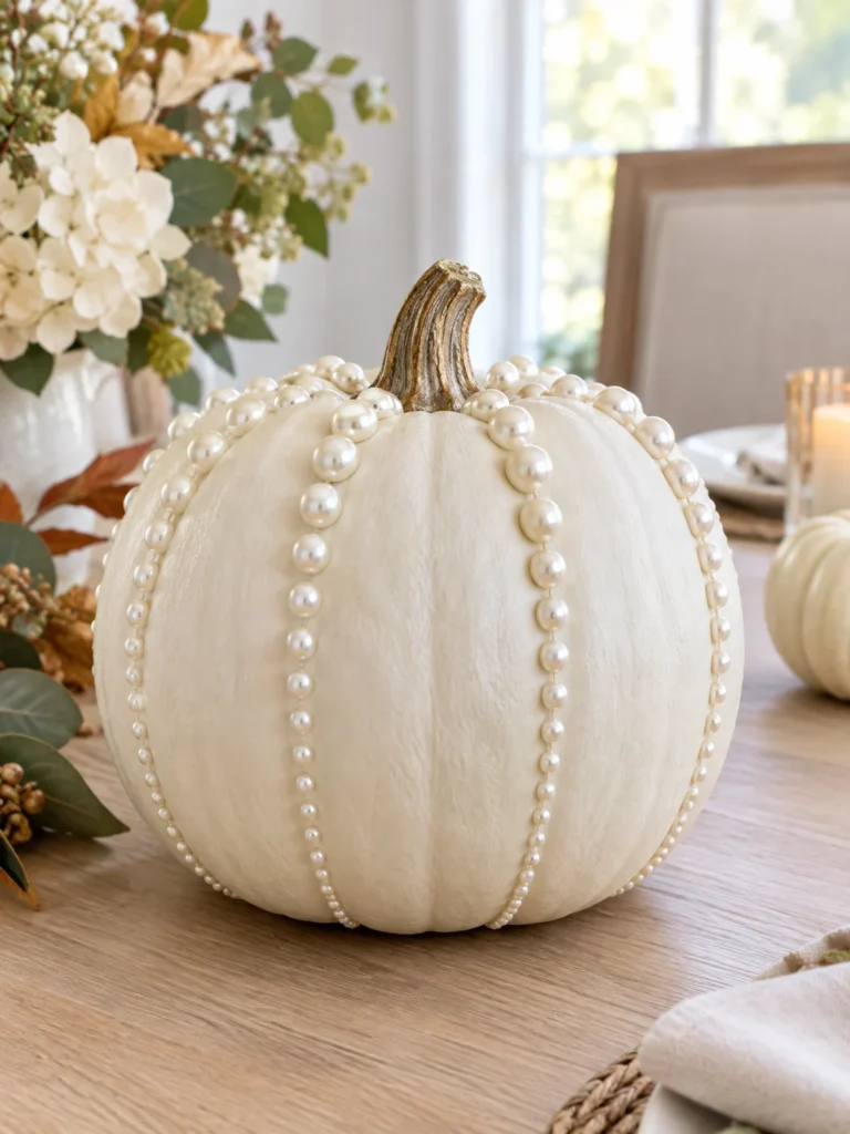 4. Pearl-Studded Pumpkin