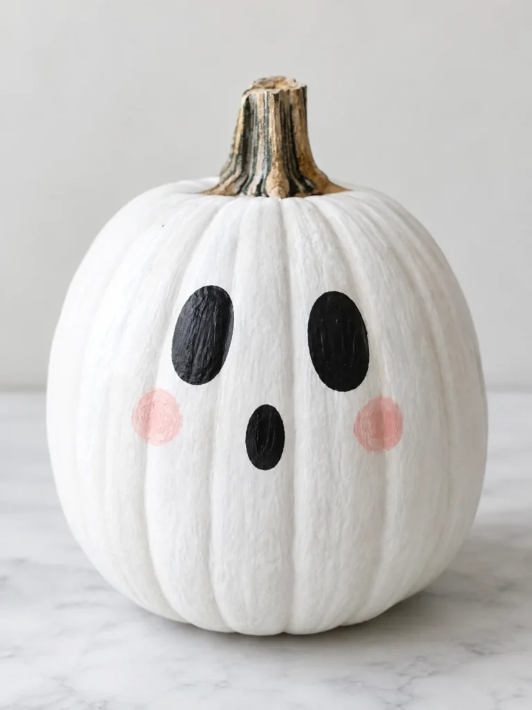 1. Cute Ghost Pumpkin