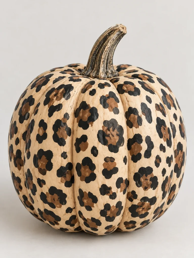 18. Leopard-Print Pumpkin