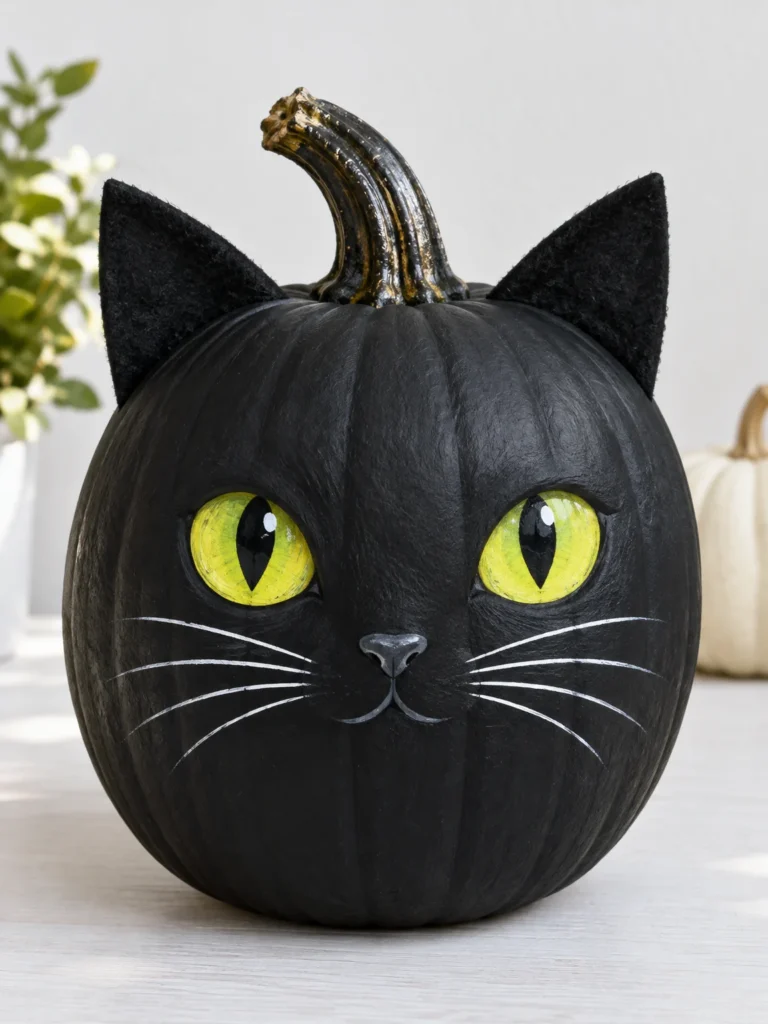 6. Black Cat Pumpkin