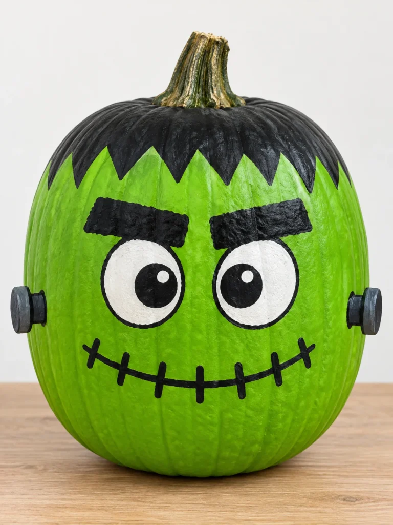 7. Frankenstein Monster Pumpkin