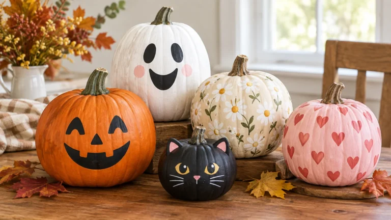 21 Easy Pumpkin Painting Ideas for Cute No-Carve Halloween Decor featured image