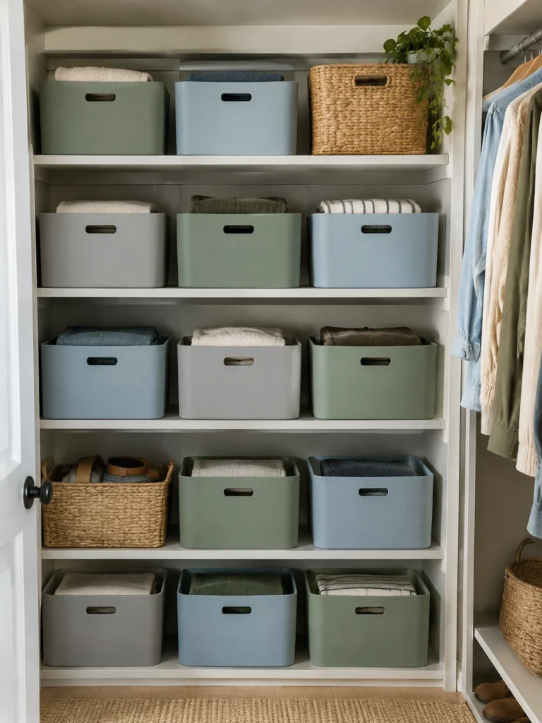 19. Use Matching Storage Bins