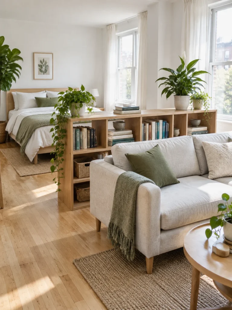 6. A Low Bookcase With Plants