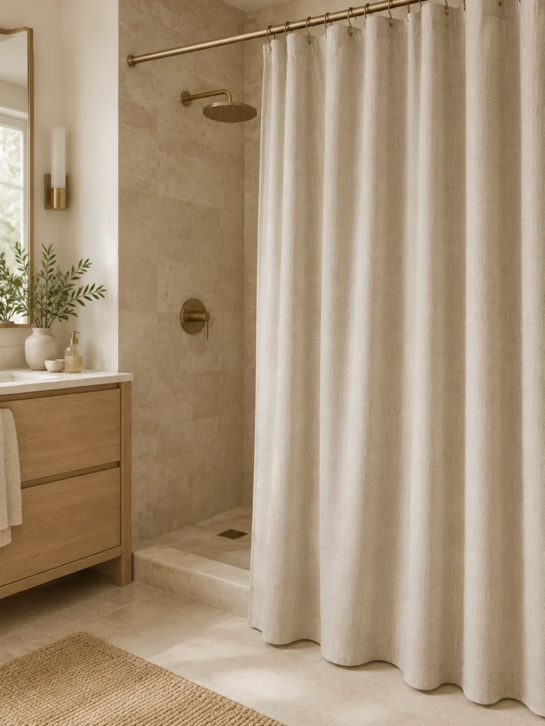 4. Try a Linen-Look Curtain in a Warm Neutral